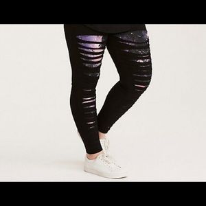 Torrid Shredded Cosmic Full Length Leggings
